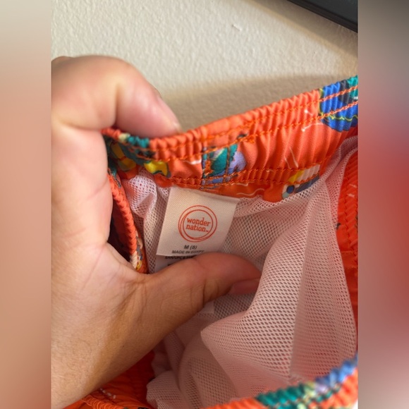 Boys Swim Trunks Orange Alligator
Print Elastic Waist M-8 Wonder
Nation - Picture 5 of 5